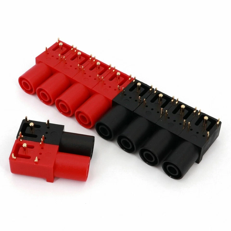 200PC 4mm Female Banana Jack Gold-Plated Right Angle PCB Mount Socket Connector - Image 4 of 4