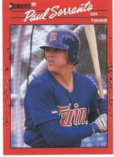 1990 Donruss #508 Mike Stanton Minnesota Twins Rookie Baseball Card Mint. rookie card picture