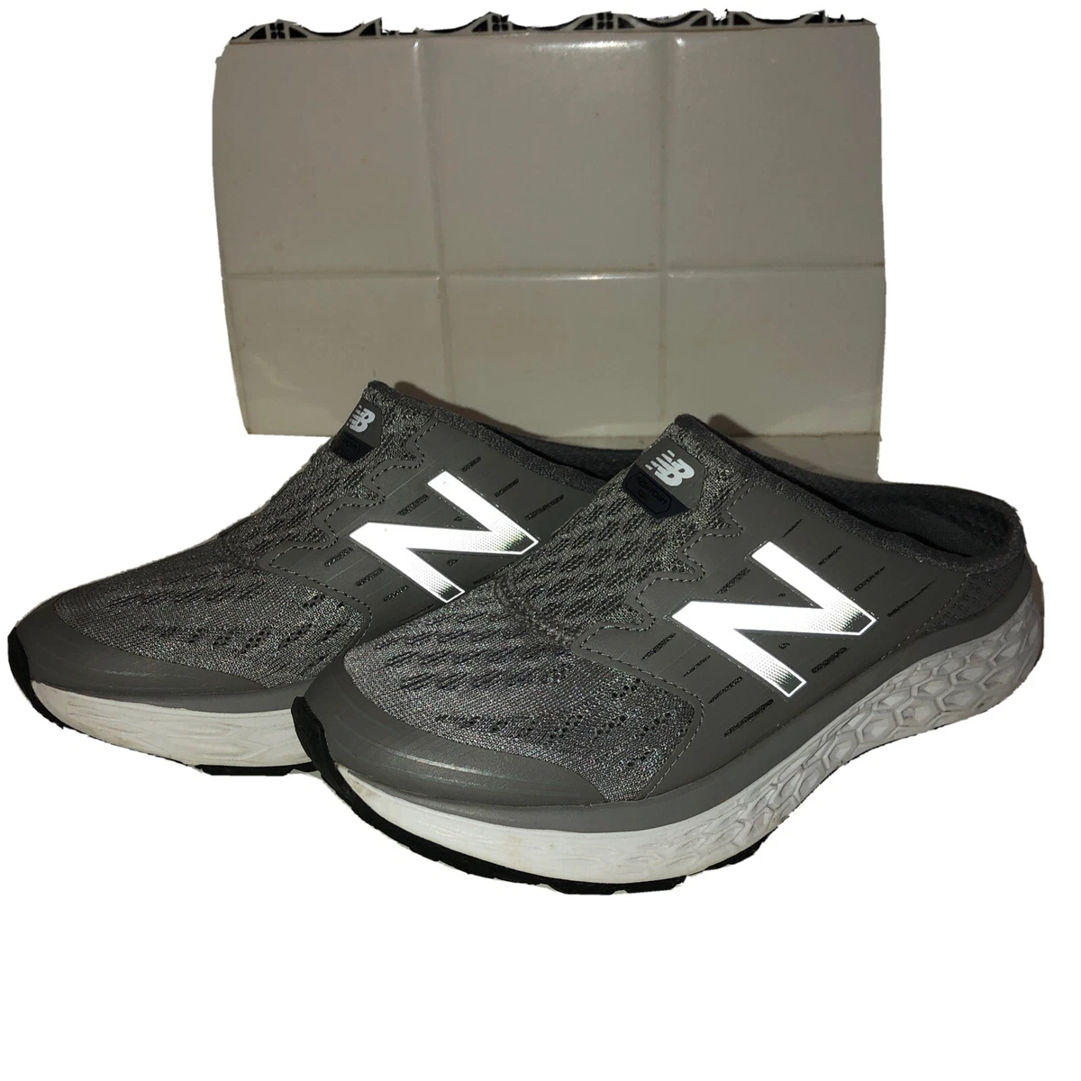 New Balance Fresh Foam 900v1 WA900GY Grey Mule Walking Shoes Slip