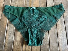 Vtg Gilligan  O  Malley M Emerald Green Lace Hipster Hiphugger Bikini Panties
