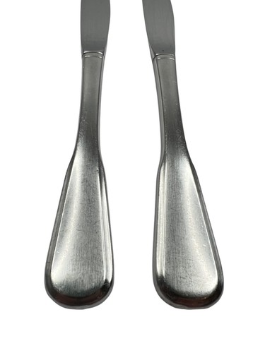 Oneida YORKTOWNE Lot of 2 Dinner Knives 9" Stainless Steel Satin Frosted - Picture 6 of 7