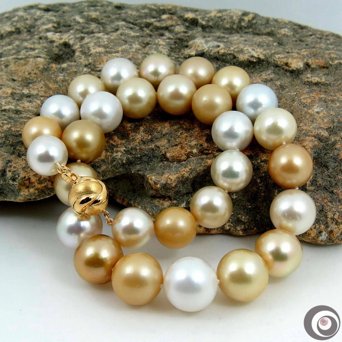 Enormous 16.4mm MULTI COLOR Genuine Australian South Sea Pearl Necklace SN286