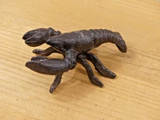 Crawfish Crawdad Figure Cast Iron Figurine Paperweight Lobster Cajun Decor