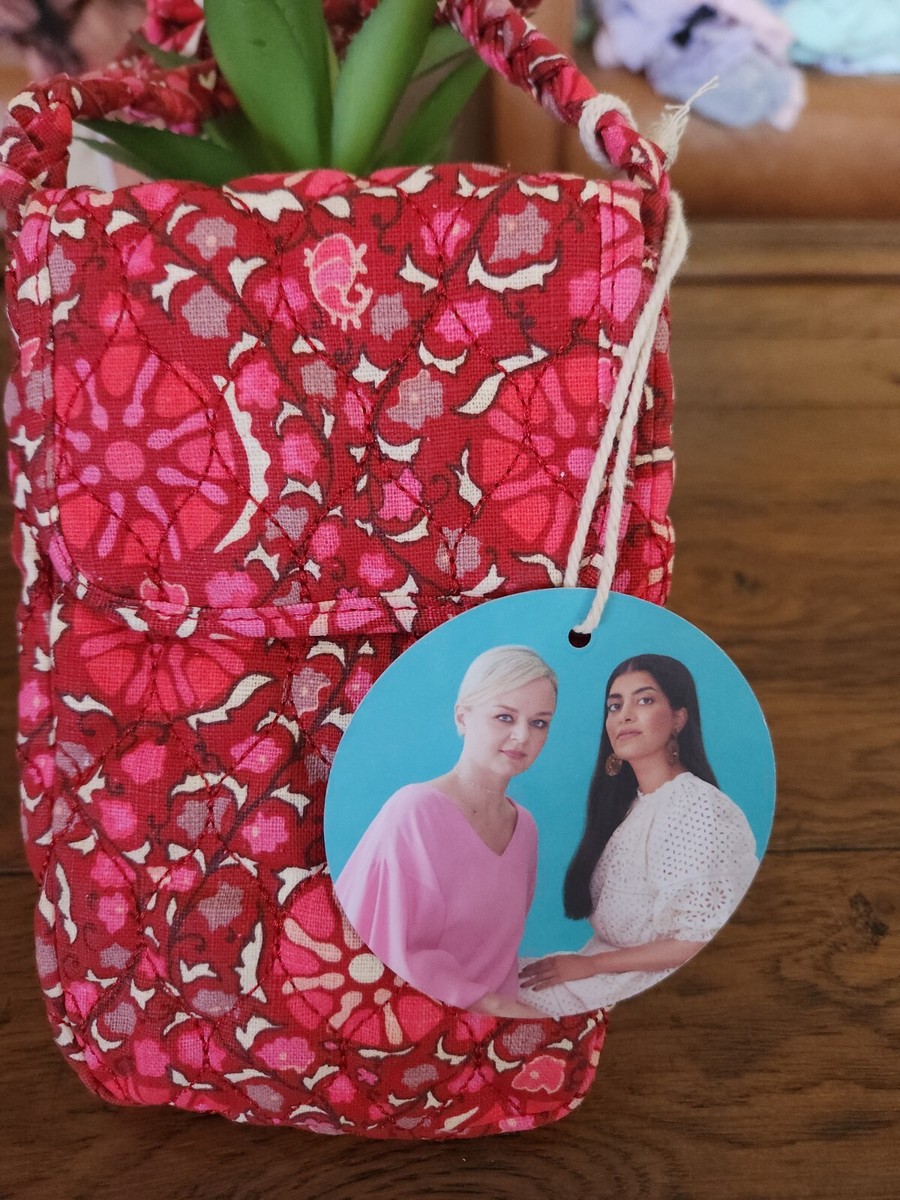 RHODE x Target Red Pink Zinnia Floral Print Quilted Crossbody Bag