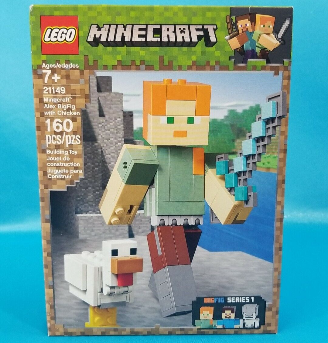 LEGO Minecraft 21149 ALEX BigFig with CHICKEN [RETIRED] Set NEW Factory  Sealed