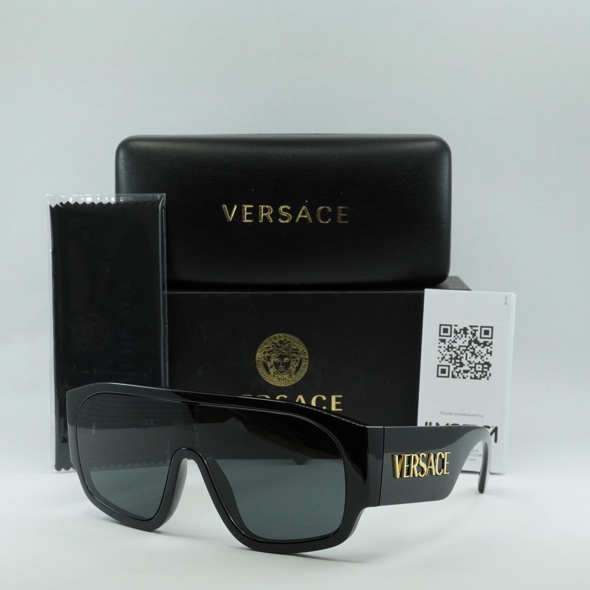 VERSACE VE4439 GB1/87 Black/Dark Grey 133-1-145 Sunglasses  display picture 1