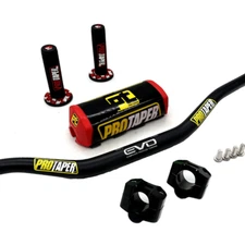 ProTaper Evo Motorcycle Handlebar Fat Bar DIRT BIKE ATV Quad 1 1/8'' GRIPS Pads