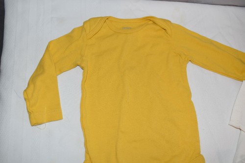 Boys 12 Month Carter's Yellow One Piece and Paper Boat White T-shirt Lot - Picture 3 of 7