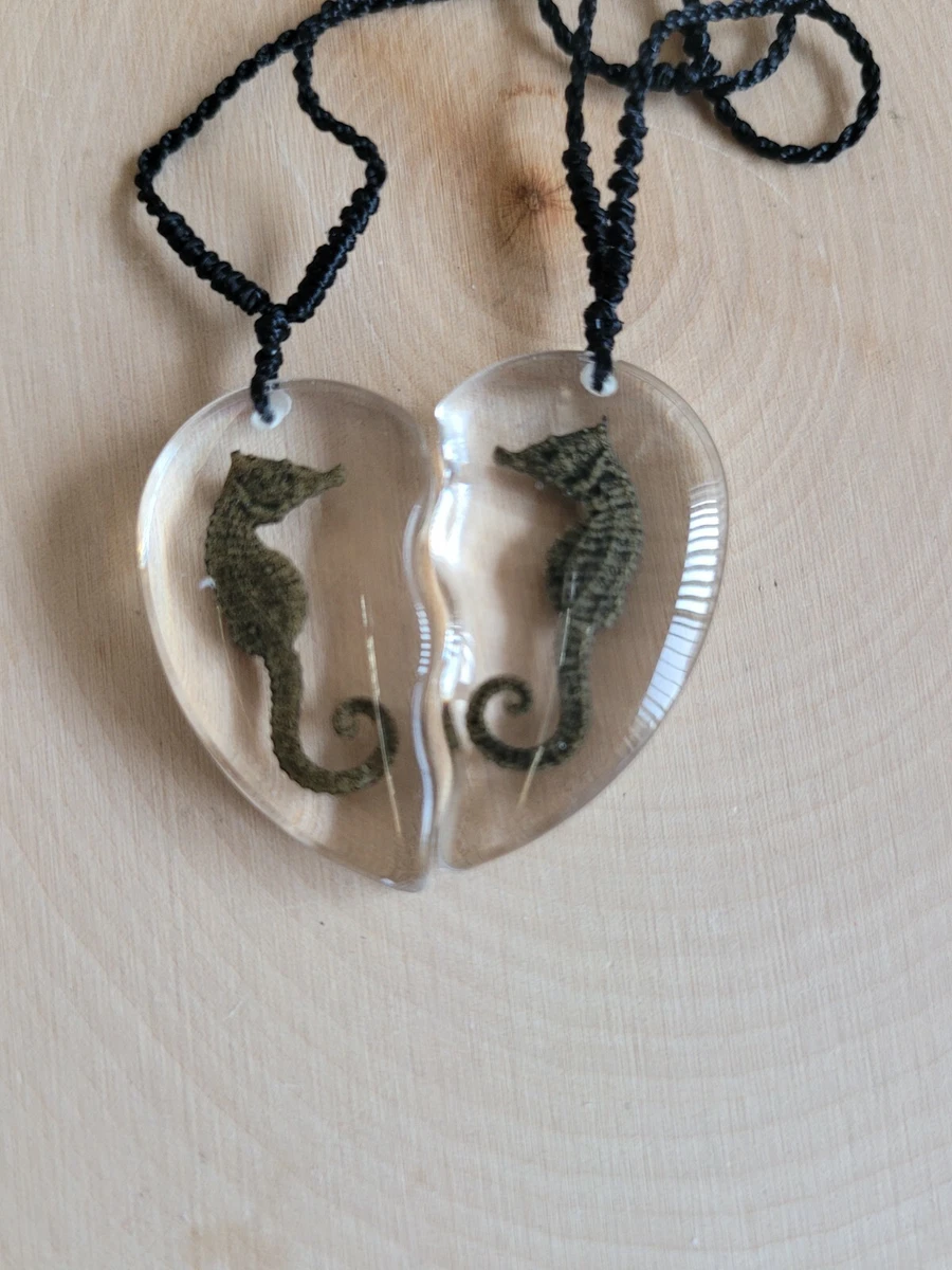 Sea Horse Heart Necklace Best Friend Pair Pendant Necklace Choker