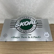Skoal ALWAYS THERE IN A PINCH Aluminum Wall Sign Key Hook Silver 1934-99 USA
