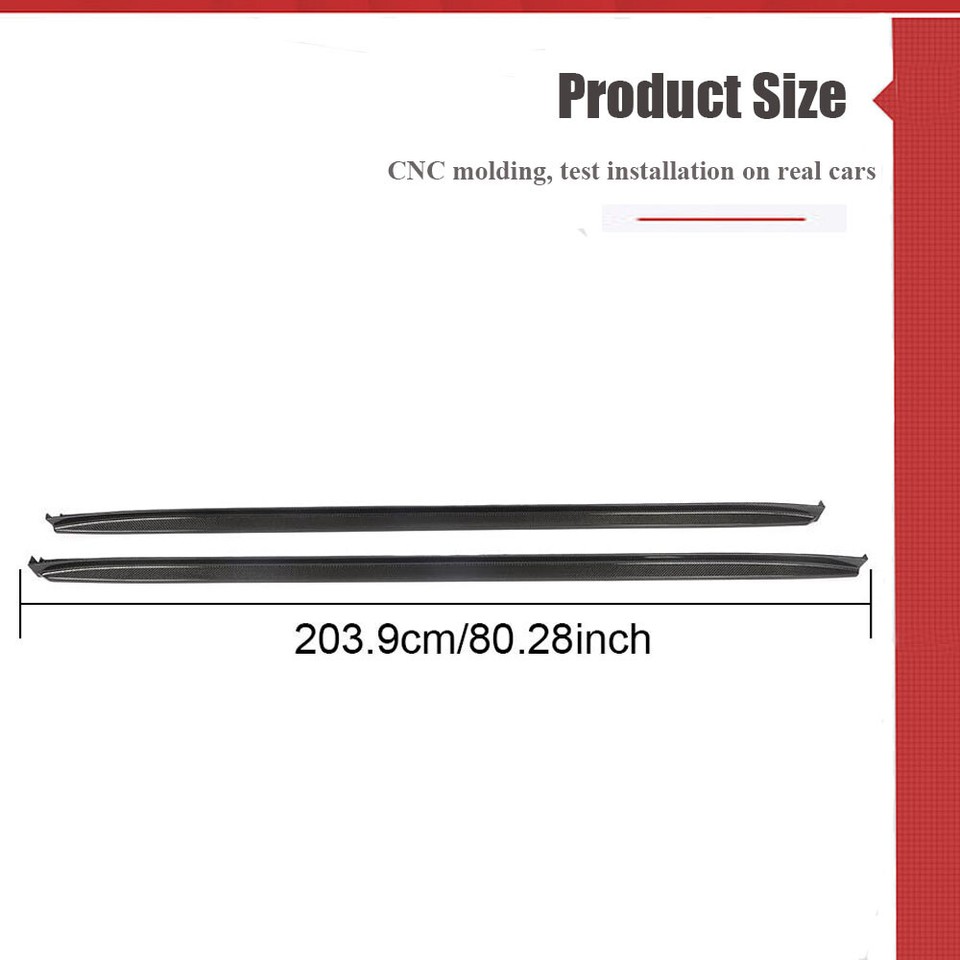 Gloss Black Side Skirts Extension Panel Lip For Honda Civic Sedan 4DR 2016-21 US