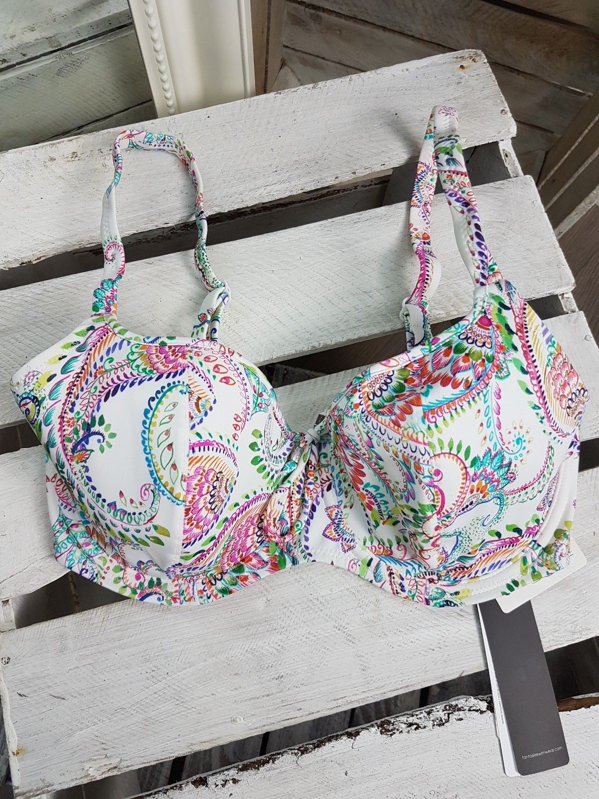 Bravissimo White Floral Bikini Top by Fantasie Swimwear (47) eBay