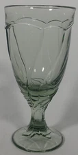 Noritake Light Green Sweet Swirl Water Goblet Iced Tea Glass Japan