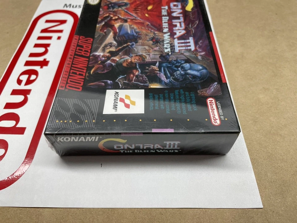 Snes Super Nintendo Konami Contra III The Aliens War V-Seam New Factory sealed - Image 2 of 4