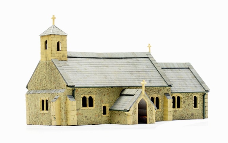 Dapol C029 Village Church Model Railway OO Gauge Unpainted Plastic Kit