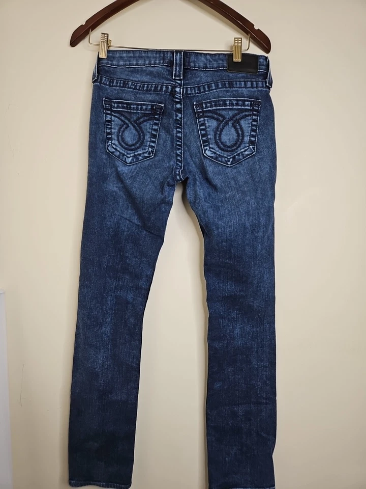 Big Star Womens Kate Dark Wash Denim Straight Jeans Sz 27 R Pants Foto 4 de 4