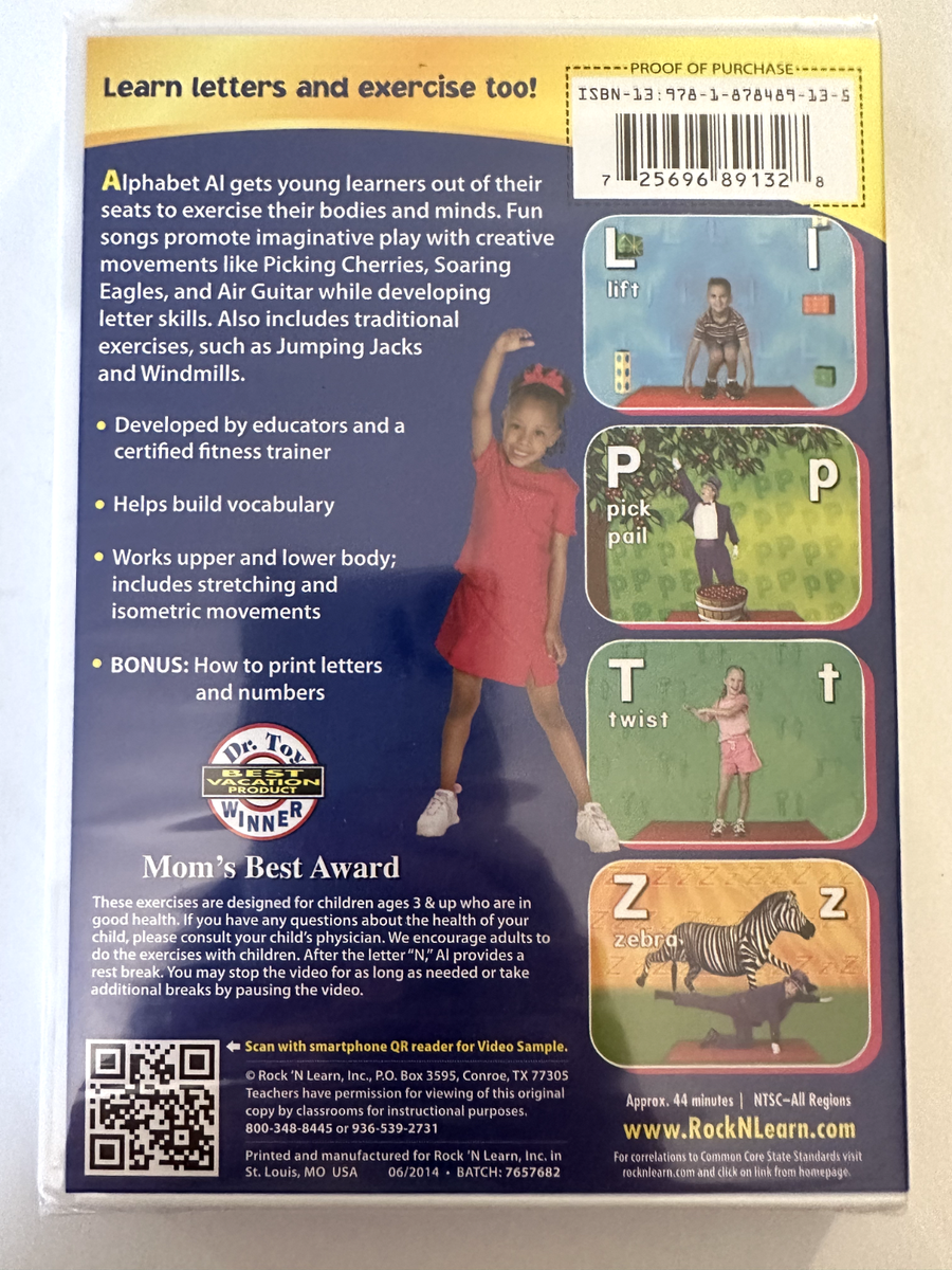 Alphabet Exercise DVD by Rock 'N Learn Ages 3-5 Common Core Learn