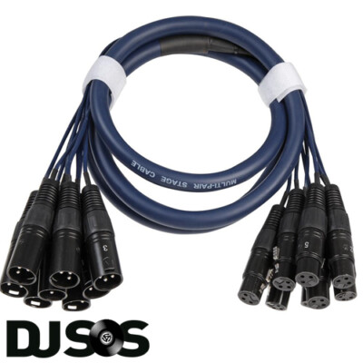PRO-SIGNAL PSG01233 6m SYMMETRISCH 8 WEGE XLR KANAL LOOM STUDIO KABEL PA MULTICORE