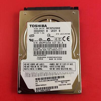 320GB Toshiba MK3252GSX Hard Drive Sata 2.5 HDD2H01 A0 320GB Toshiba MK3252GSX Hard Drive Sata 2.5 HDD2H01 A0