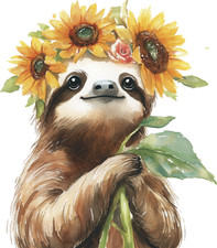 Wall decal sticker sloth wall sticker 18 x 18 cm large