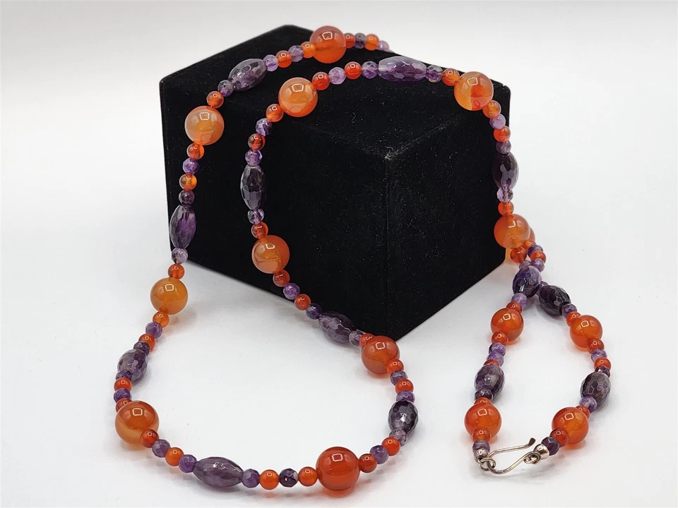 Collar Jay King DRT Amatista y Cuentas Ámbar 42" Plata 925 Foto 2 de 4