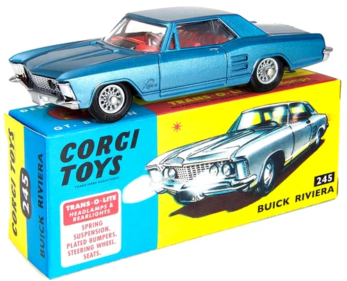 wonderful CORGI-model BUICK RIVIERA -bluemetallic - edition 2025 made in China