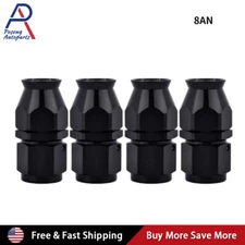 4PCS 8AN Straight PTFE Hose End Joint for PTFE E85 Fuel Line Fitting Adapter
