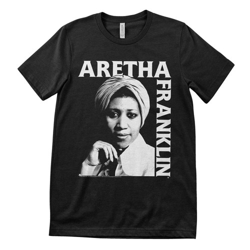 Officially Licensed Aretha Franklin - Portrait Mens T-Shirt