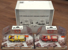 1:64 Scale Code 3 Collectibles 12951 Crown Firecoach LA City Fire Department Set