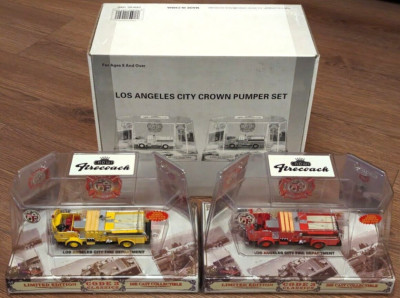 Code 3 Collectibles 12951 Crown Firecoach LA City Fire Department Set im Maßstab 1:64