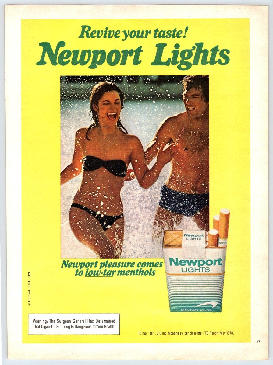 1979 YOUNG WOMAN BIKINI NEWPORT CIGARETTES Vintage 8