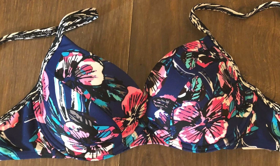 NEU: PUSH-UP BIKINI-TOP EINZELN 32 34 36 38 40 AA JETTE JOOP blau bunt *771718 - Bild 2 von 4
