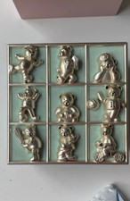 Silver  Blue Baby Trinket Box Keepsake Royal Limited Bear Figures