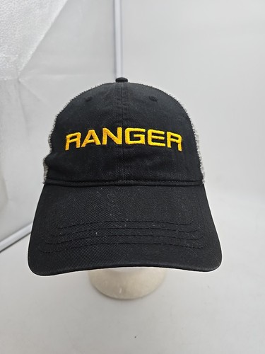 Built Ford Tough Ranger Black Gray Trucker Style Adjustable Hat Cap Embordered