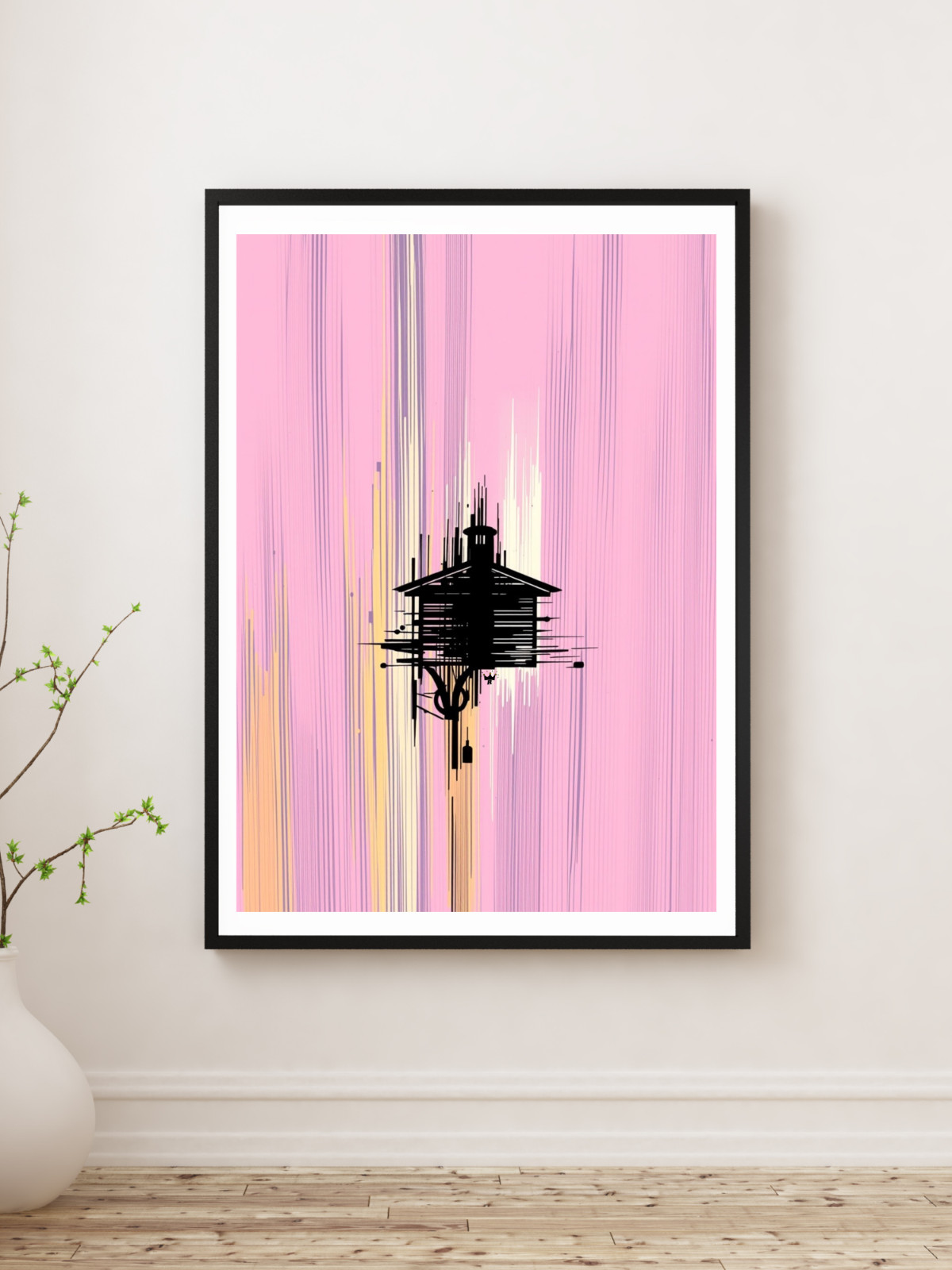 House of Calm Abstract Painting Re-Print on Stretched Canvas Ready to Hang 12x16