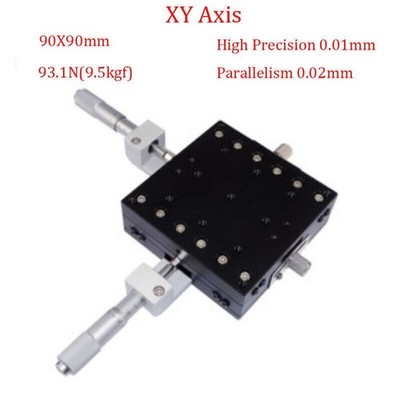 XY Axis Manual Linear Stage Sliding Table Cross Trimming Platform 40/50/60/90mm