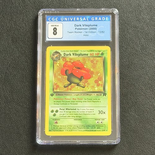 Dark Vileplume (1st Edition) graded CGC 8 for sale on eBay