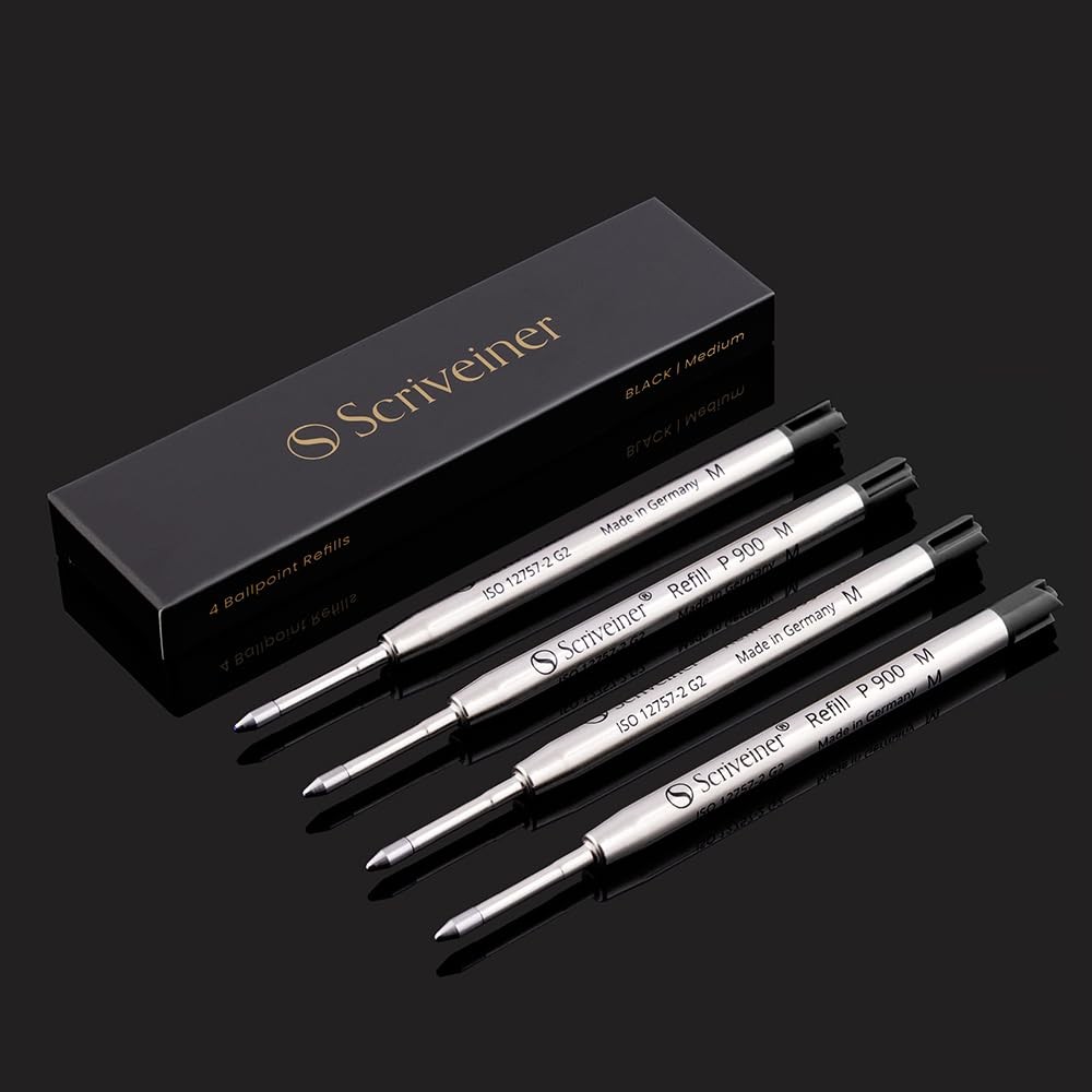 Recharge stylo bille noire moyenne pour éviter les ratures sur stylos luxe