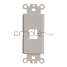 Keystone Wall Plate Insert 1 Port Jack Ethernet Outlet For Fits Decora Wallplate