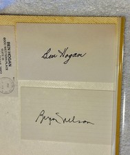 Ben Hogan & Byron Nelson signed 3x5 Index Card  Auto Autograph
