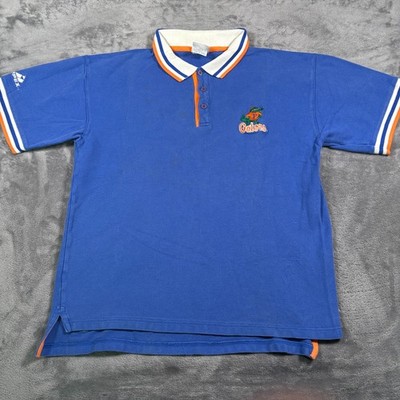 Vintage Apex One Florida Gators Polo Shirt Mens Medium Blue Embroidered Gator