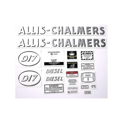AC D17 Diesel: Mylar Decal Set Fits Allis Chalmers Replaces 230279