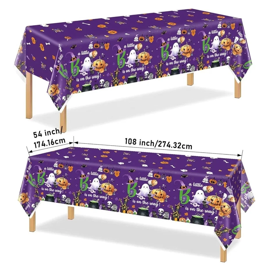 Vajilla de Halloween A Little Boo decoraciones baby shower 183 piezas Foto 2 de 4