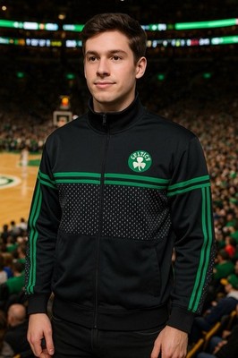 NBA UNK Blue Label Men s Boston Celtics Full Zip Track Jacket Basketball 2XL XXL