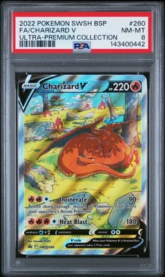 PSA 8 Charizard V Full Art #260 2022 Pokemon Black Star Promo