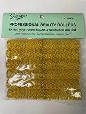Diane Professional Beauty Rollers Extra Wire Yellow 12pcs