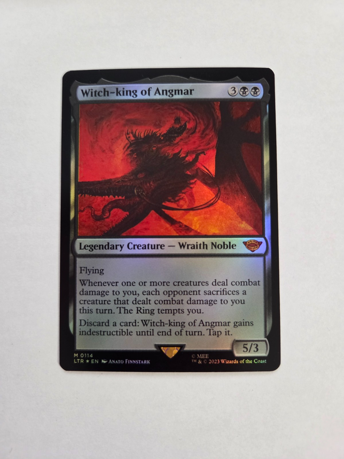 MTG Lord of the Rings-Witch-King of Angmar Foil-NM-114