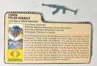 GI Joe 1985 Cobra Snow Serpent V1 Rifle Gun + File Card Vintage Hasbro ARAH