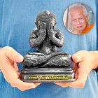 Large Statue Pidta Closed Eye Full Body Alphabet Yant Luck Yod Thai Amulet 18363