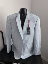 Tommy Hilfiger Men  s TH Flex Blazer Blue White Stripe